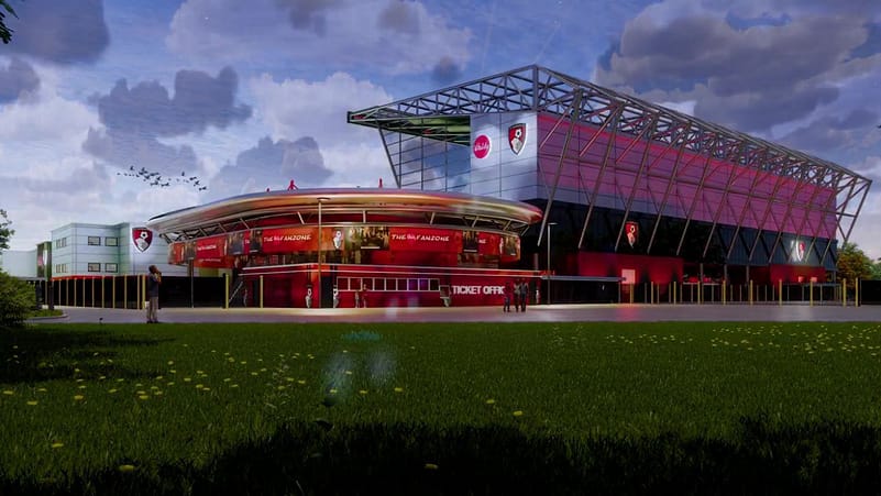 Plani Ambicioz i Rikonstruksionit të Stadiumit të Bournemouthit Prej 90 Milionë Paund